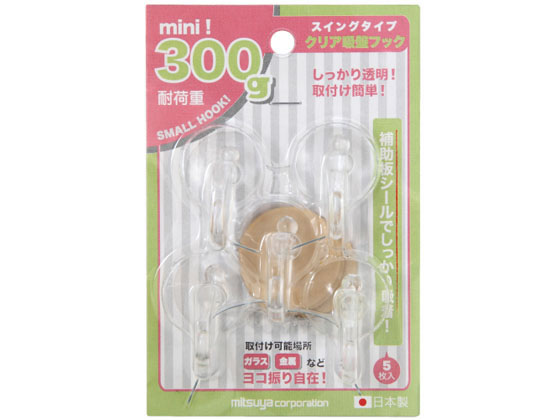 ミツヤ 吸盤フック 300g 5個×10 CKH-03