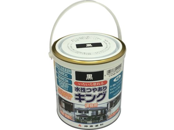 シントー 水性つやありキング 黒 0.7L 4404-0.7