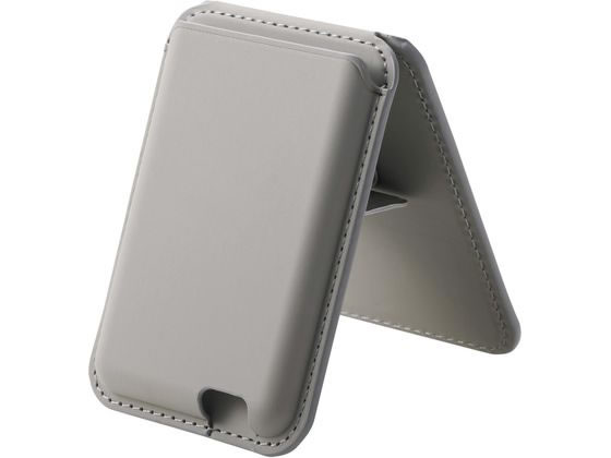 エレコム カードケース スマホスタンド MagSafe グレー AMS-MAGWSGY エレコム カードケース スマホスタンド MagSafe グレー AMS-MAGWSGY