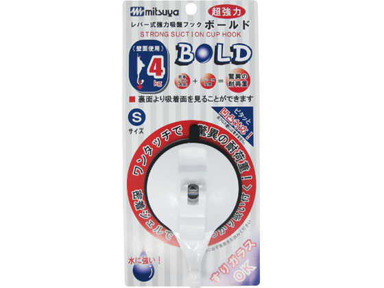 ミツヤ 強力吸盤フック ボールド 小 5個 KHB-04