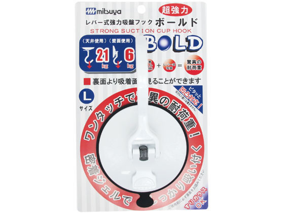 ミツヤ 強力吸盤フック ボールド 大 5個 KHB-20