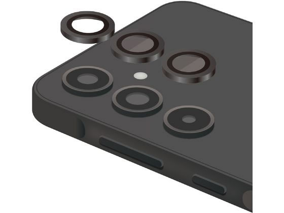 エレコム Galaxy A55 5G レンズガラスフィルム ブラック PM-G243FLLG エレコム Galaxy A55 5G レンズガラスフィルム ブラック PM-G243FLLG