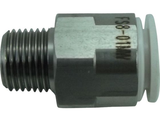 チヨダ ファイブSUSメイルコネクタ 白 8mm・R1/8 FS8-01MW チヨダ ファイブSUSメイルコネクタ 白 8mm・R1/8 FS8-01MW
