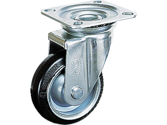 OH プレスキャスターJタイプ中荷重用 ゴム車 自在(ベアリング入り)車輪径100mm OHJ-100 OH プレスキャスターJタイプ中荷重用 ゴム車 自在(ベアリング入り)車輪径100mm OHJ-100