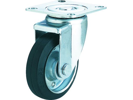 ユーエイ 産業用キャスター自在車 100径ゴム車輪 SJ-100W-P