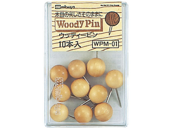 ミツヤ ウッディーピンマップ 10mm 10本×20 WPM-01
