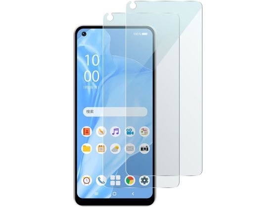 エレコム OPPO Reno9A ガラスフィルム 高透明 2枚 PMWO231FLGGW