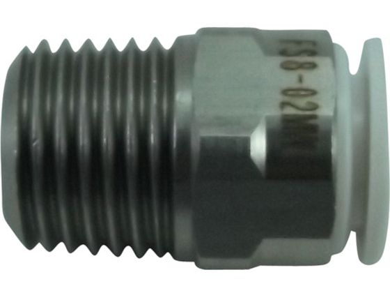 チヨダ ファイブSUSメイルコネクタ 白 8mm・R1/4 FS8-02MW チヨダ ファイブSUSメイルコネクタ 白 8mm・R1/4 FS8-02MW