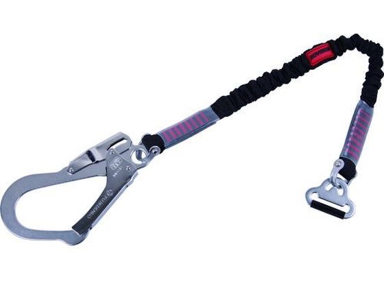 ツヨロン 胴ベルト型2丁掛け用ランヤード ノビロン 黒