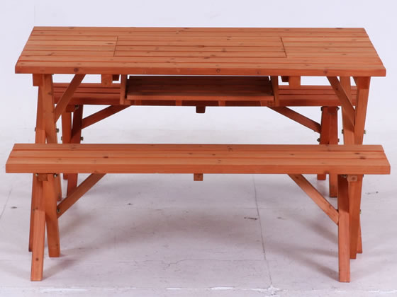 不二貿易 杉材 BBQテーブル&ベンチセット 81761が20,361円 通販