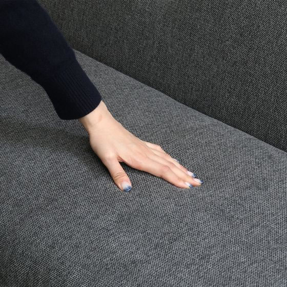 不二貿易 厚手ファブリックソファ ミート 3P グレー 71736が