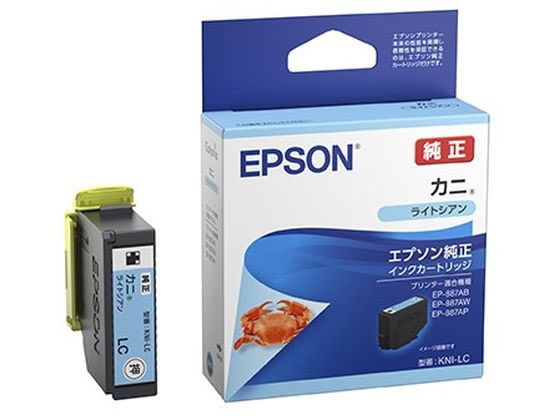 ●対応機種：カラリオプリンターＥＰ−８８７ＡＢ、ＥＰ−８８７ＡＰ、ＥＰ−８８７ＡＷ●純正標準量インクカートリッジ●色：ライトシアン●染料インク●グリーン購入法適合●ＧＰＮエコ商品ねっと掲載●注文単位：