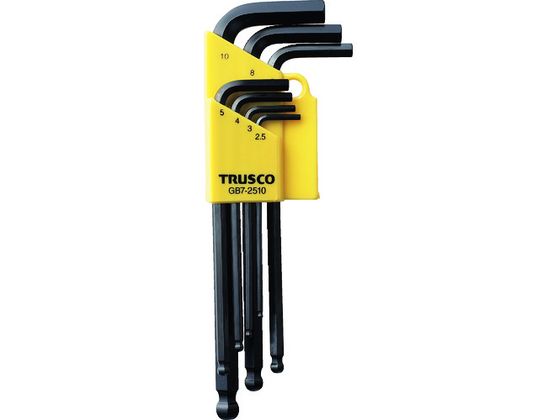 TRUSCO ボールポイント式六角棒レンチ 7本組 GB7-2510 TRUSCO ボールポイント式六角棒レンチ 7本組 GB7-2510