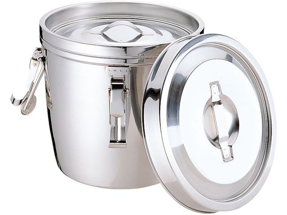 MT 18-8 二重汁食缶 クリップ付 両手式 6L