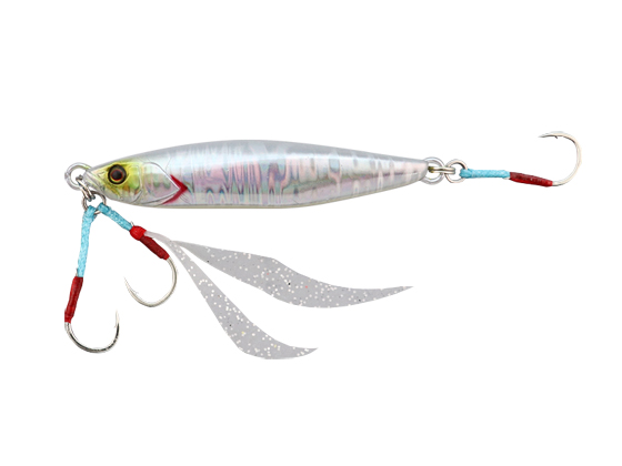 ジャッカル フラッグトラップ80g #G051 シラスシルバー／マグマウェーブホロ