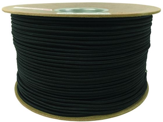 ユタカメイク タイトゴムロープドラム巻 6mm×200m ブラック PRT-32