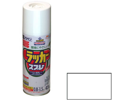 アサヒペン アスペンラッカースプレー 420ml ツヤ消し白