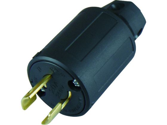アメリカン電機 引掛形 ナイロンプラグ 2P20A250V 2222N アメリカン電機 引掛形 ナイロンプラグ 2P20A250V 2222N