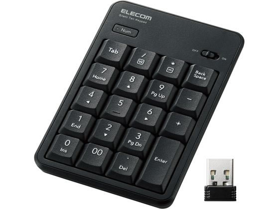 エレコム テンキー ワイヤレス 無線 USB接続 抗菌 TK-TDM022SKBK エレコム テンキー ワイヤレス 無線 USB接続 抗菌 TK-TDM022SKBK