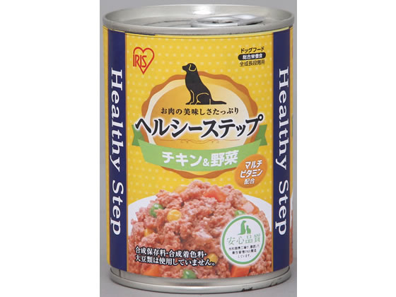 アイリスオーヤマ ヘルシーステップ チキン&野菜 1缶 375g P-HLC-CV