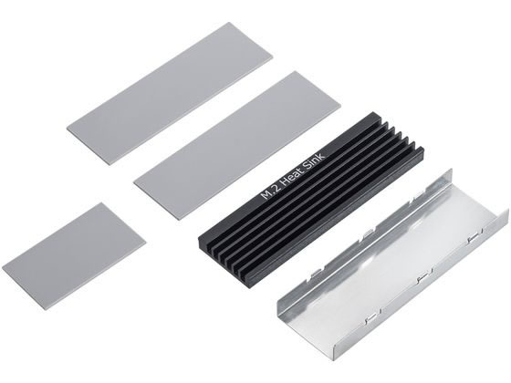 サンワサプライ M.2 SSD用ヒートシンク 両面実装 ブラック TK-HM6BK サンワサプライ M.2 SSD用ヒートシンク 両面実装 ブラック TK-HM6BK