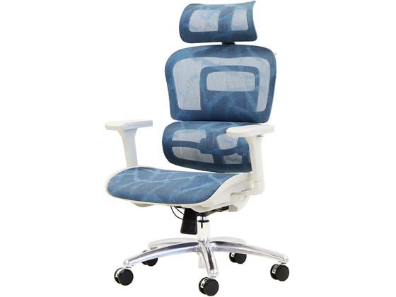 Netforce ダイナミクスProチェア ヘッドレスト付 ブルー DP-1H-FW-BL Netforce ダイナミクスProチェア ヘッドレスト付 ブルー DP-1H-FW-BL