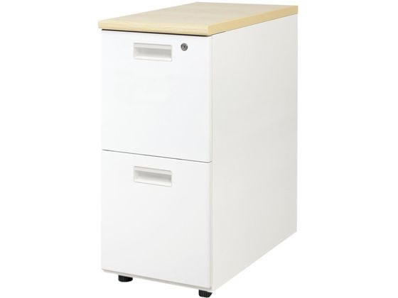 Netforce ナッツ 脇机 2段 ナチュラル×ホワイト LD-WD2S-NA-WH Netforce ナッツ 脇机 2段 ナチュラル×ホワイト LD-WD2S-NA-WH