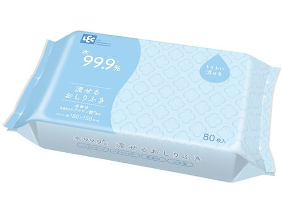 レック Nursingcare水99.9流せるおしりふき 80枚入