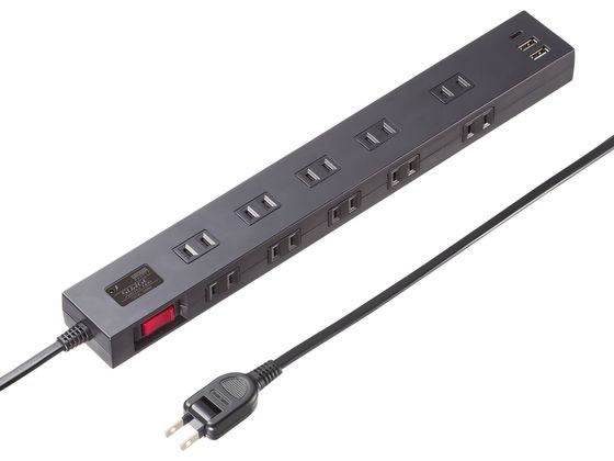 サンワサプライ 雷タップ10個口 ブラック 1m TAP-SP2110NUC-1BK サンワサプライ 雷タップ10個口 ブラック 1m TAP-SP2110NUC-1BK