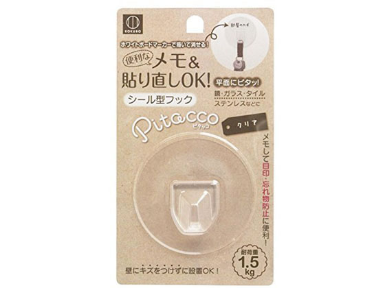 小久保工業所 Pitacco シール型 フック クリア KM-086 小久保工業所 Pitacco シール型 フック クリア KM-086