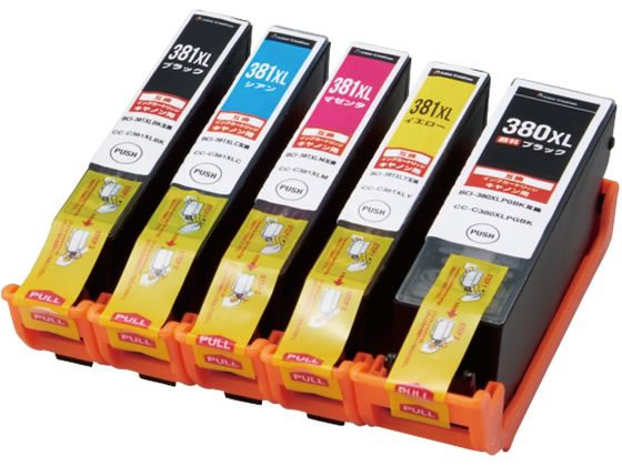 エレコム 互換インク BCI-380381XL対応 CC-C380381XL5PK エレコム 互換インク BCI-380381XL対応 CC-C380381XL5PK