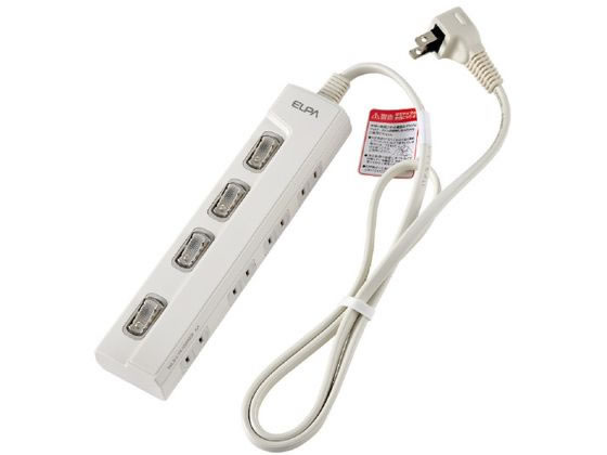 朝日電器 LEDランプスイッチ付タップ(4個口・1m)e angle select 朝日電器 LEDランプスイッチ付タップ(4個口・1m)e angle select