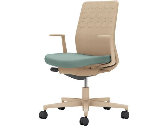 コクヨ モネット 背クッションL肘Sベージュ Sベージュ アッシュターコイズ(U) コクヨ モネット 背クッションL肘Sベージュ Sベージュ アッシュターコイズ(U)