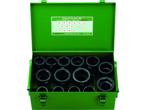 FPC インパクト セミロングソケット セット 差込角19mm 14pc 6WA-S14 FPC インパクト セミロングソケット セット 差込角19mm 14pc 6WA-S14