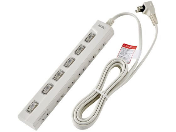 朝日電器 LEDランプスイッチ付タップ(6個口・3m)e angle select 朝日電器 LEDランプスイッチ付タップ(6個口・3m)e angle select