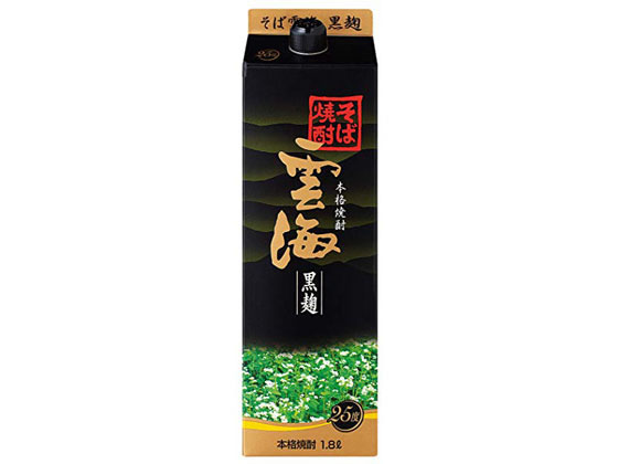 宮崎 雲海酒造 雲海そば 黒麹 25度 パック 1800ml