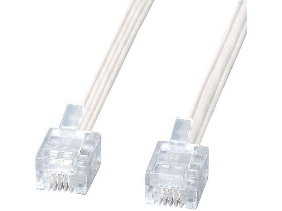 サンワサプライ エコロジー電話ケーブル ホワイト 20m TEL-E4-20N2 サンワサプライ エコロジー電話ケーブル ホワイト 20m TEL-E4-20N2