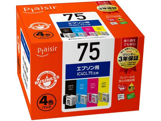 プレジール 互換インク IC4CL75対応 BPL-E75-4P プレジール 互換インク IC4CL75対応 BPL-E75-4P