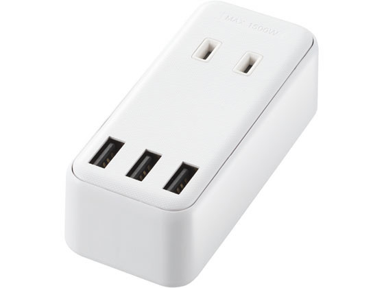 ●対応機種：iPhoneおよびUSB端子で充電するスマートフォン●コネクタ形状：USB Aメス×3●定格入力電圧：AC100V 50/60Hz●定格出力電圧：AC 100V / DC 5V●定格出力電