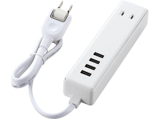エレコム USBタップ USB4口+AC2口 60cm ホワイト MOT-U11-2406WH エレコム USBタップ USB4口+AC2口 60cm ホワイト MOT-U11-2406WH