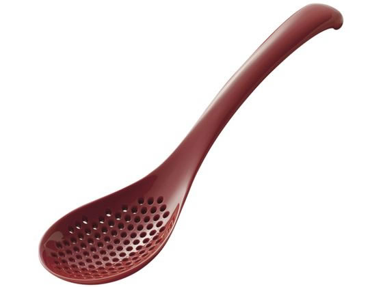 曙産業 便利な穴あきレンゲ 大 レッド GM-4104