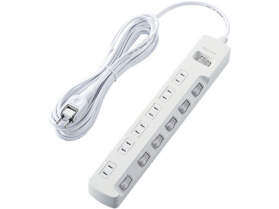 エレコム スイッチ付 雷ガードタップ 6個口 5m 白 T-K8A-2650WH エレコム スイッチ付 雷ガードタップ 6個口 5m 白 T-K8A-2650WH