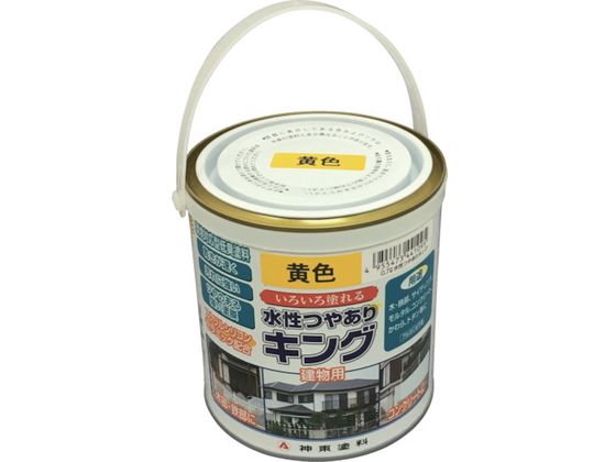 シントー 水性つやありキング 黄色 0.7L 4409-0.7
