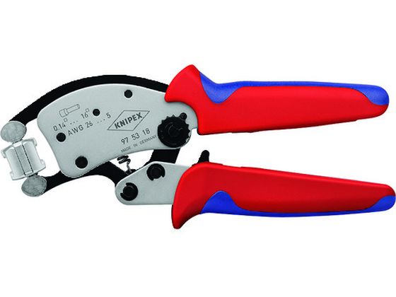KNIPEX マルチアジャストワイヤーエンド圧着ペンチ 9753-18 KNIPEX マルチアジャストワイヤーエンド圧着ペンチ 9753-18