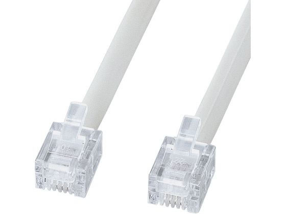 サンワサプライ エコロジー電話ケーブル ノーマル ホワイト 10m TEL-EN-10N2 サンワサプライ エコロジー電話ケーブル ノーマル ホワイト 10m TEL-EN-10N2
