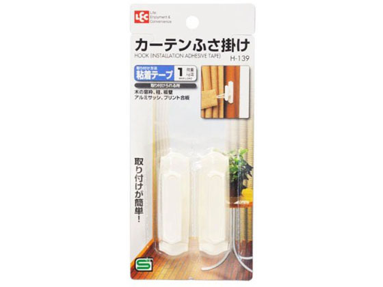 ●サイズ：２×２．５×７ｃｍ（１個あたり）●本体重量：０．００６ｋｇ（１個あたり）●材質：スチロール樹脂内容：２個入取付方法：粘着テープ耐荷重：１０００ｇ●生産国：日本