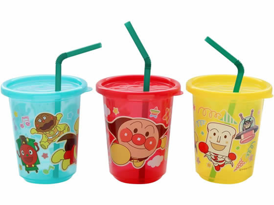 レック アンパンマン ストローカップ 3個入 (3色別柄) KK-192