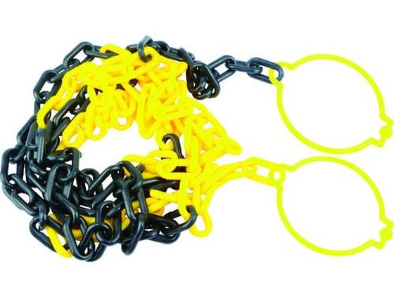 TRUSCO プラチェーン(コーンリング付) 黄／黒 6MM×2M TPCC6-2YB