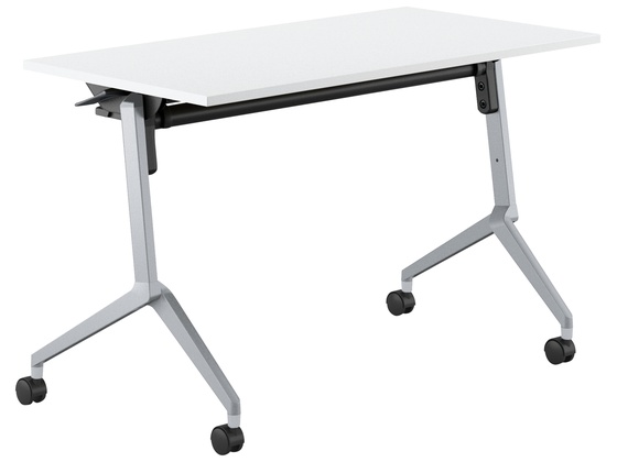 コクヨ フラップテーブル リーフライン 棚付 ホワイト 脚銀 W1200×D600 コクヨ フラップテーブル リーフライン 棚付 ホワイト 脚銀 W1200×D600