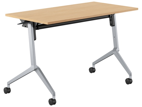 コクヨ フラップテーブル リーフライン 棚付 オーク 脚銀 W1200*D600 コクヨ フラップテーブル リーフライン 棚付 オーク 脚銀 W1200*D600